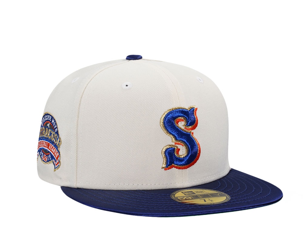 New Era Syracuse Mets Inaugural Season 2019 Chrome Satin Prim Two Tone Edition 59Fifty Fitted Casquette