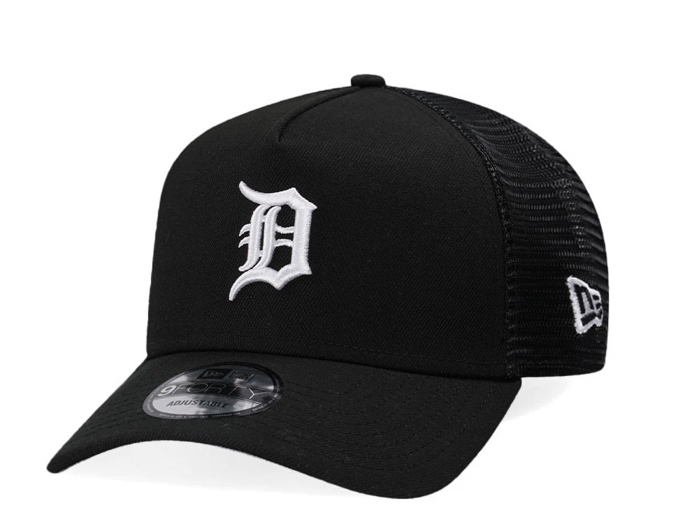 New Era Detroit Tigers Black Trucker Edition 9Forty A Frame Snapback Casquette