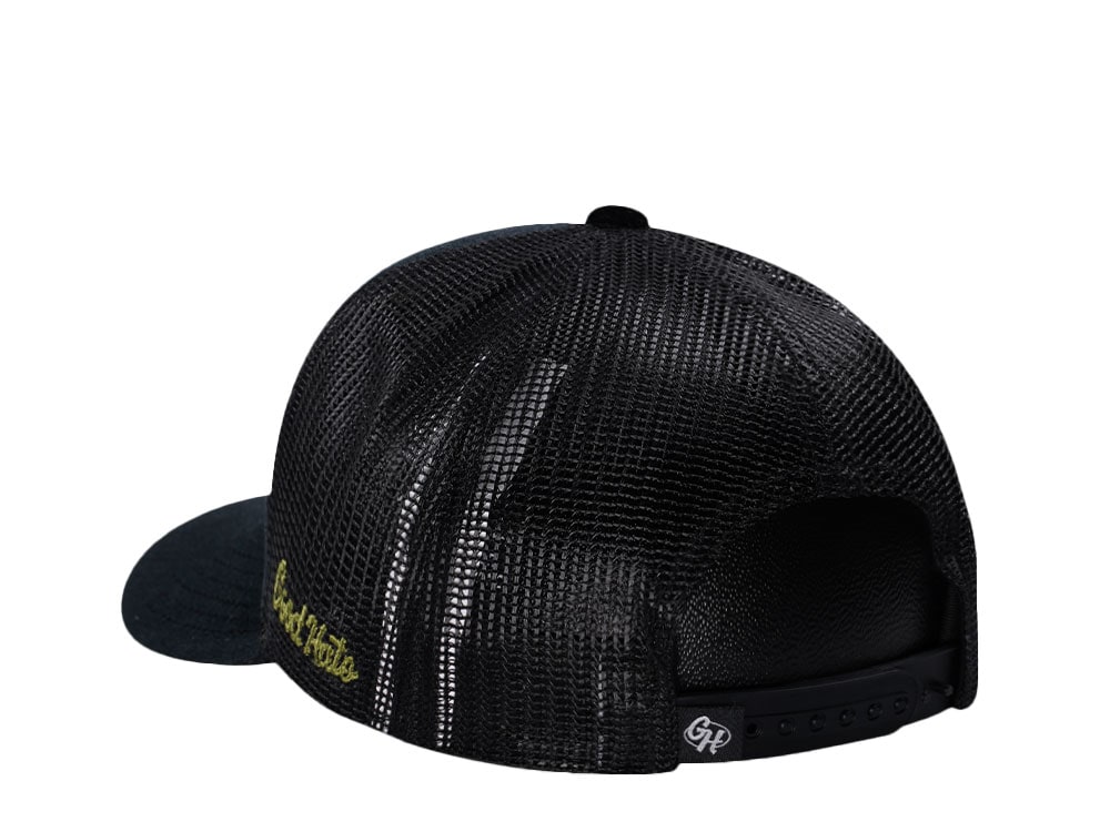Good Hats Good Clouds Velour Black Trucker Edition Snapback Casquette