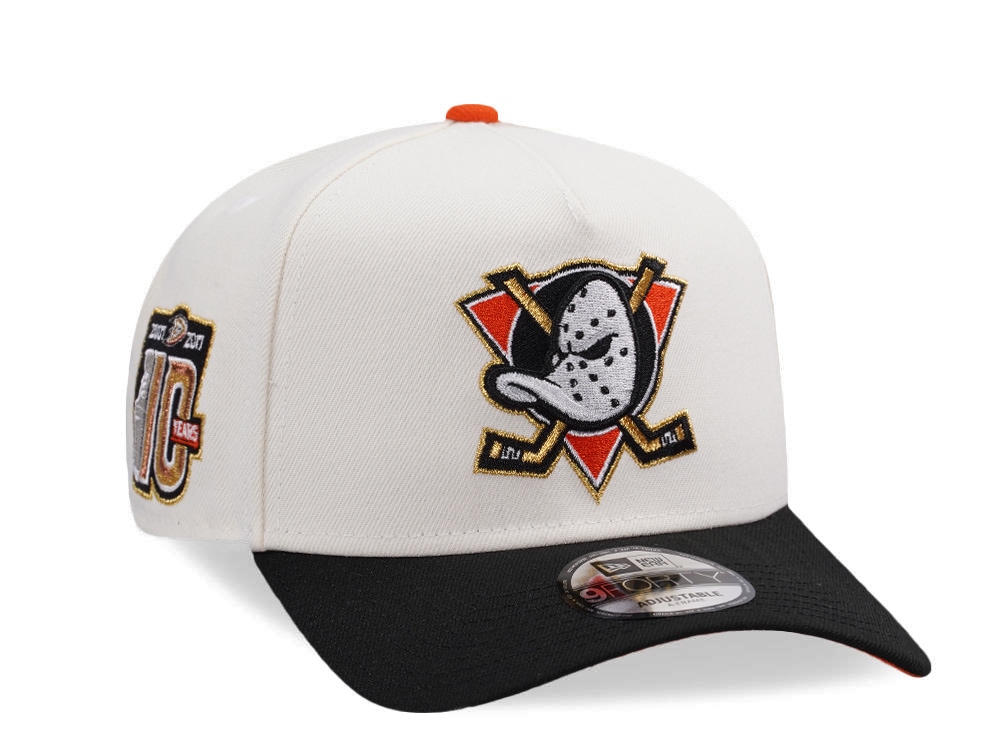 New Era Anaheim Ducks 10th Anniversary Chrome Two Tone Edition 9Forty A Frame Snapback Casquette