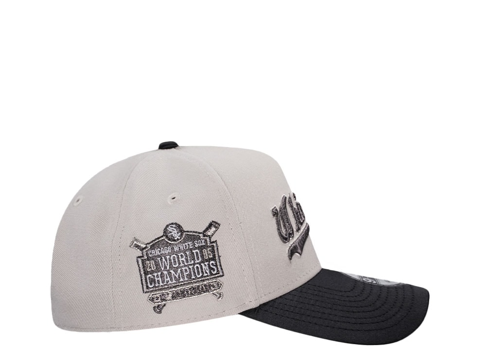 New Era Chicago White Sox World Champions 2005 Stone Satin Brim Two Tone 9Forty A Frame Snapback Casquette