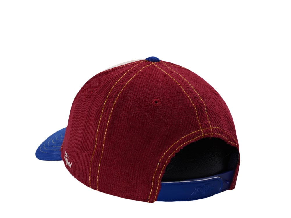 Hatfield American Racer Corduroy White Blue Snapback Casquette