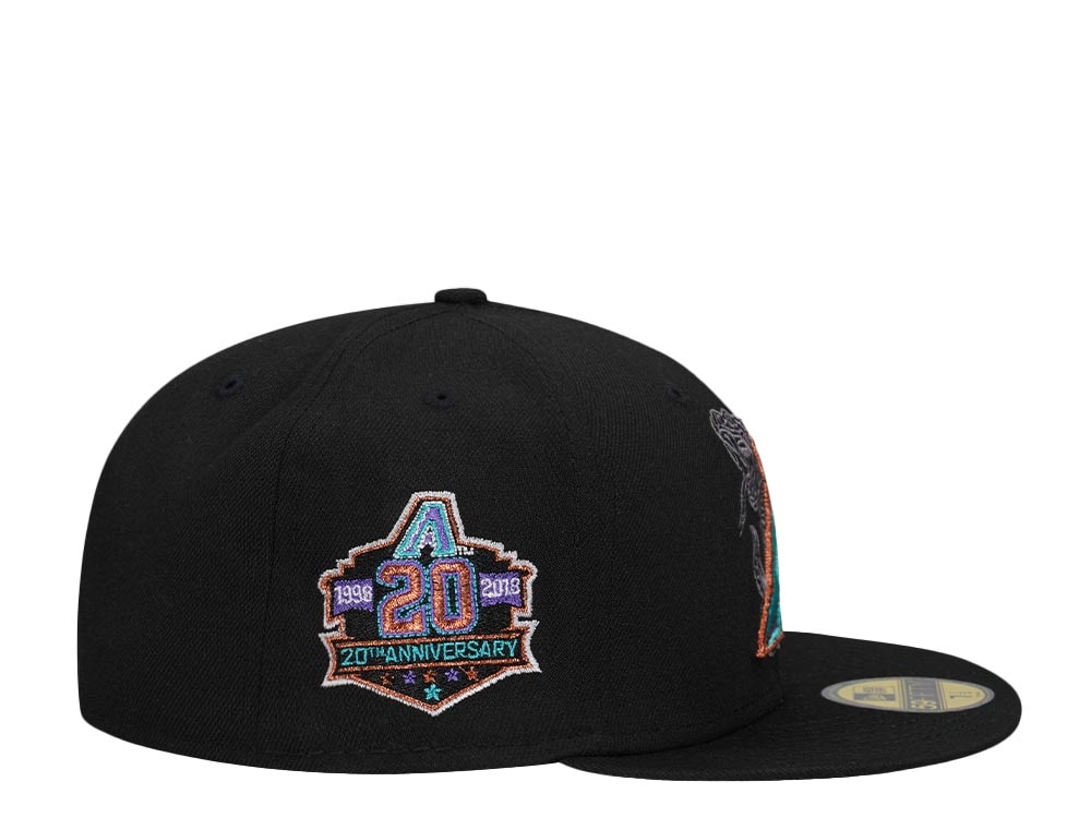 New Era Arizona Diamondbacks 20th Anniversary Black Copper Throwback Edition 59Fifty Fitted Casquette