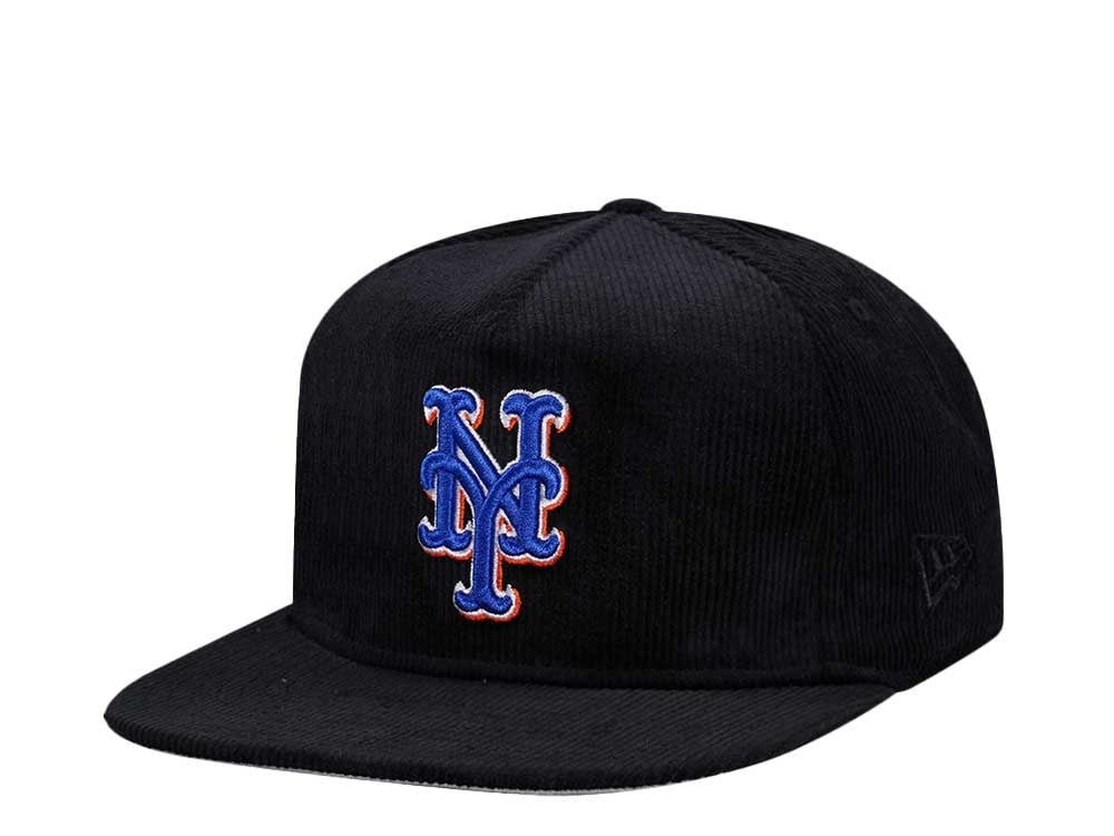New Era New York Mets Cord Black Golfer Snapback Casquette