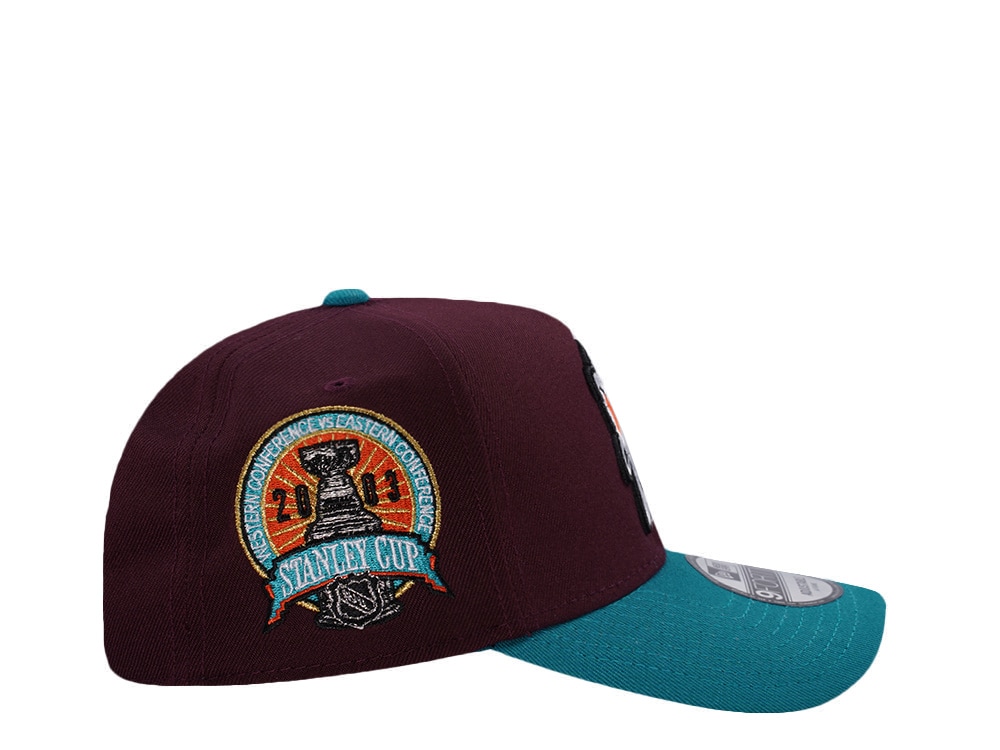New Era Anaheim Ducks Stanley Cup 2003 Maroon Two Tone Edition 9Forty A Frame Snapback Casquette