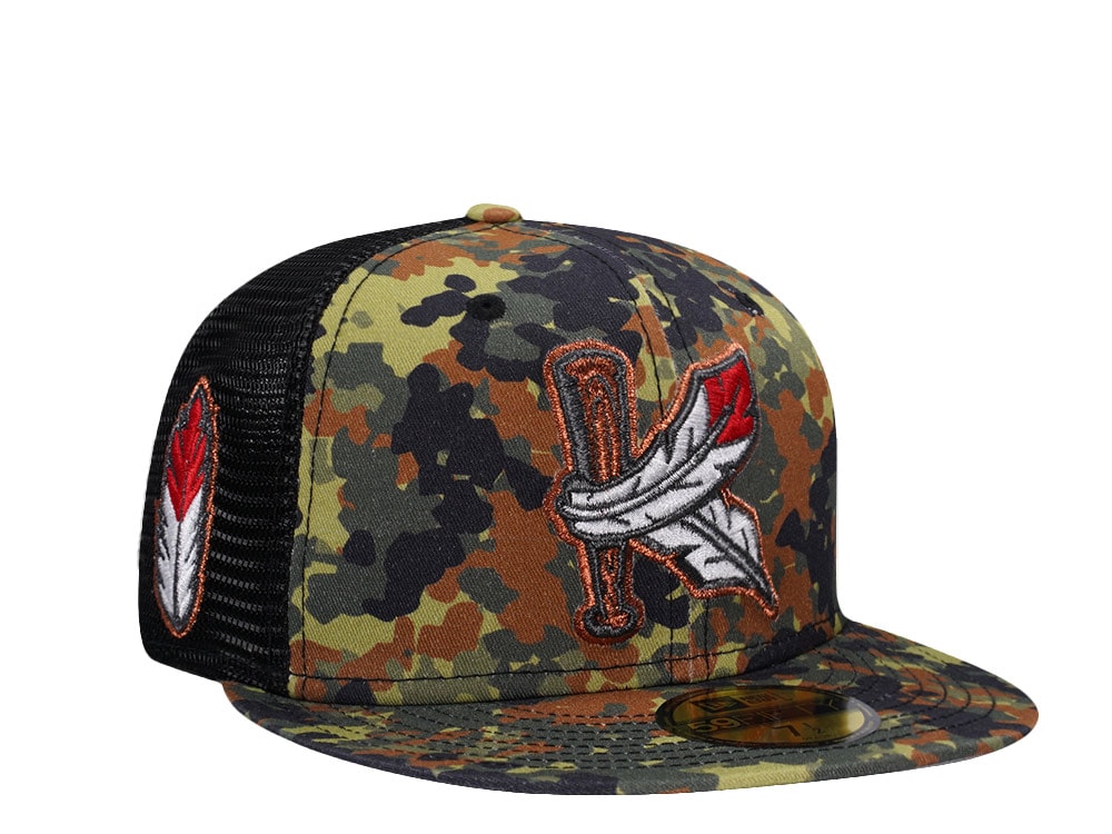 New Era Kinston Indians Flecktarn Trucker Edition 59Fifty Fitted Casquette