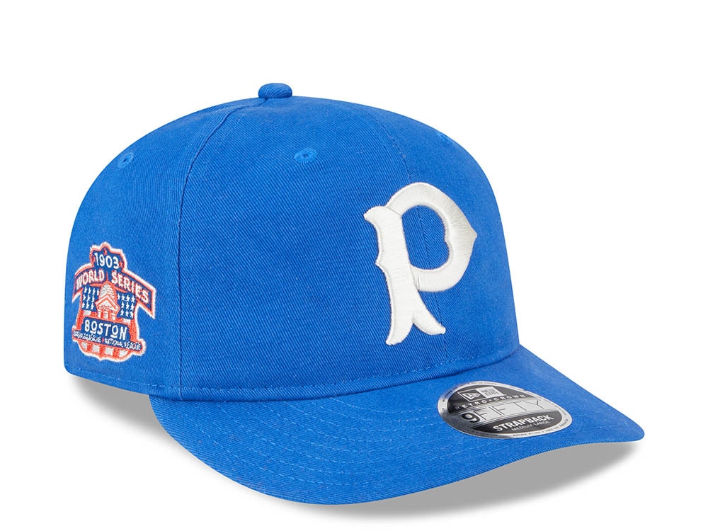 New Era Pittsburgh Pirates World Series 1903 Retro Crown Vintage Blue 9Fifty Strapback Casquette