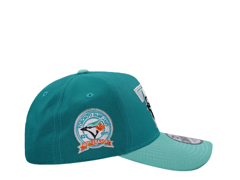 New Era Toronto Blue Jays 40th Anniversary Mint Two Tone Edition 9Forty A Frame Snapback Casquette