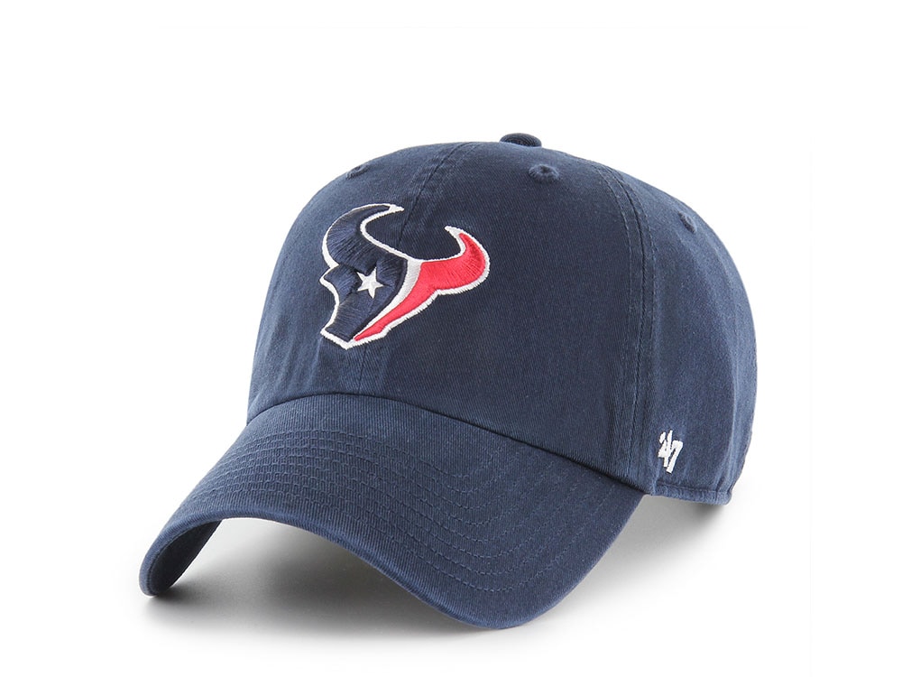 47Brand Houston Texans Navy Classic Edition Clean Up Strapback Casquette