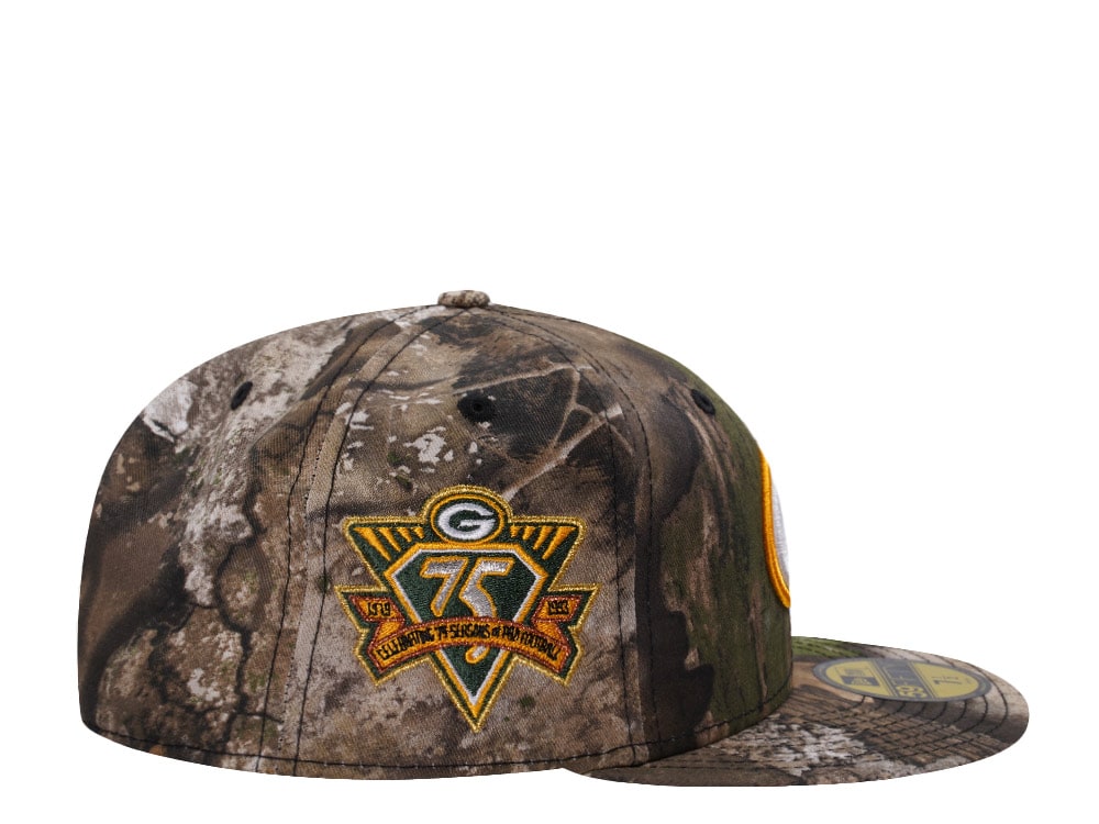 New Era Green Bay Packers 75th Anniversary Realtree APX Prime Edition 59Fifty Fitted Casquette