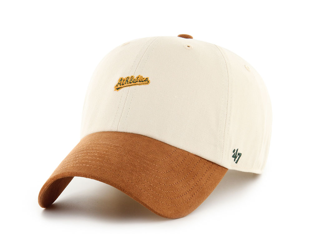 47 Brand Oakland Athletics Script Suede Visor Natural Clean Up Strapback Casquette
