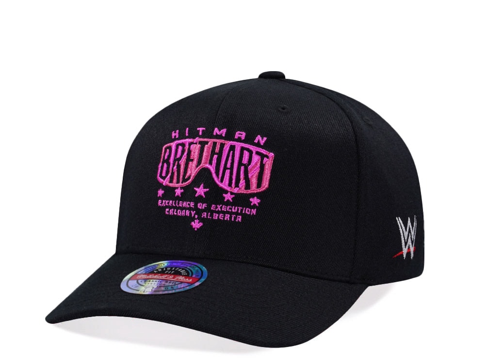 Mitchell & Ness Wrestlemania WWE Bret Hitman Hart Wordmark Classic Red Stretch Snapback Casquette