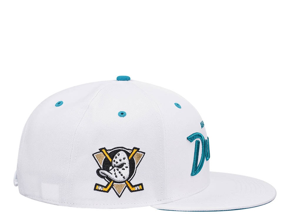 47Brand Anaheim Ducks White Crosstown Script Captain MVP Snapback Casquette