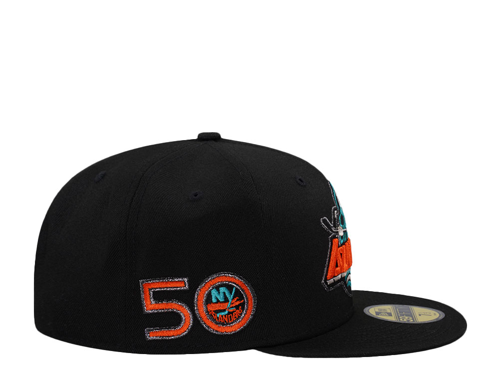 New Era New York Islanders 50th Anniversary Black Metallic Prime Edition 59Fifty Fitted Casquette