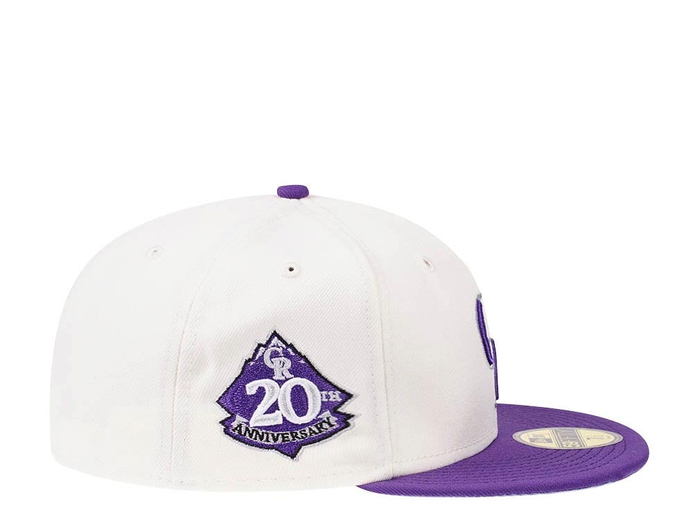 New Era Colorado Rockies 20th Anniversary Cream Two Tone Edition 59Fifty Fitted Casquette