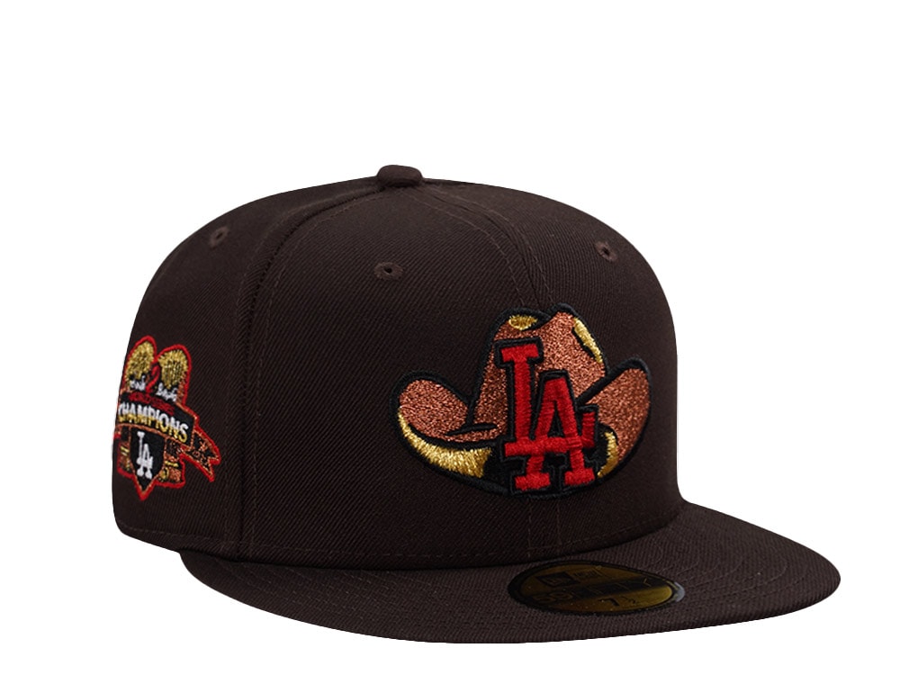 New Era Los Angeles Dodgers Back to Back Champions Burnt Wood Prime Edition 59Fifty Fitted Casquette