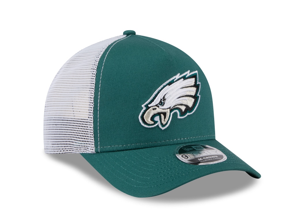 New Era Philadelphia Eagles Official Team Color Edition 9Forty M Crown A Frame Trucker Snapback Casquette