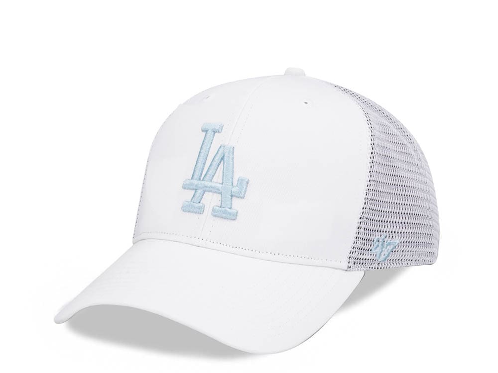 47Brand Los Angeles Dodgers White Branson MVP Trucker Snapback Casquette