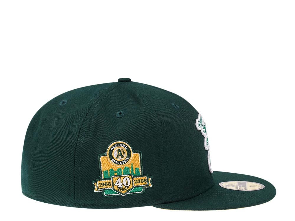 New Era Oakland Athletics 40th Anniversary Dark Green Color Team Edition 59Fifty Fitted Casquette