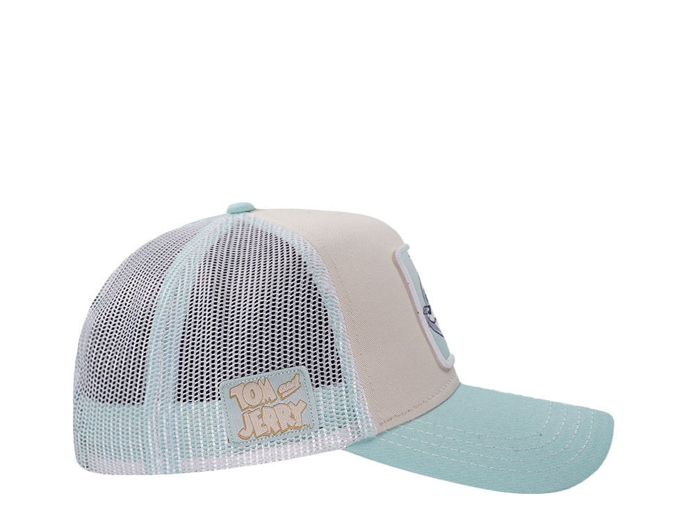 Capslab Tom and Jerry Beige Trucker Snapback Casquette