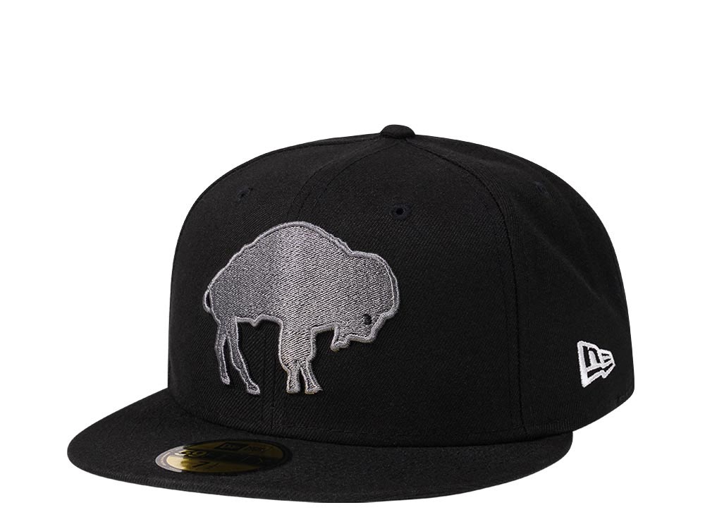 New Era Buffalo Bills Throwback Steel Black Edition 59Fifty Fitted Casquette