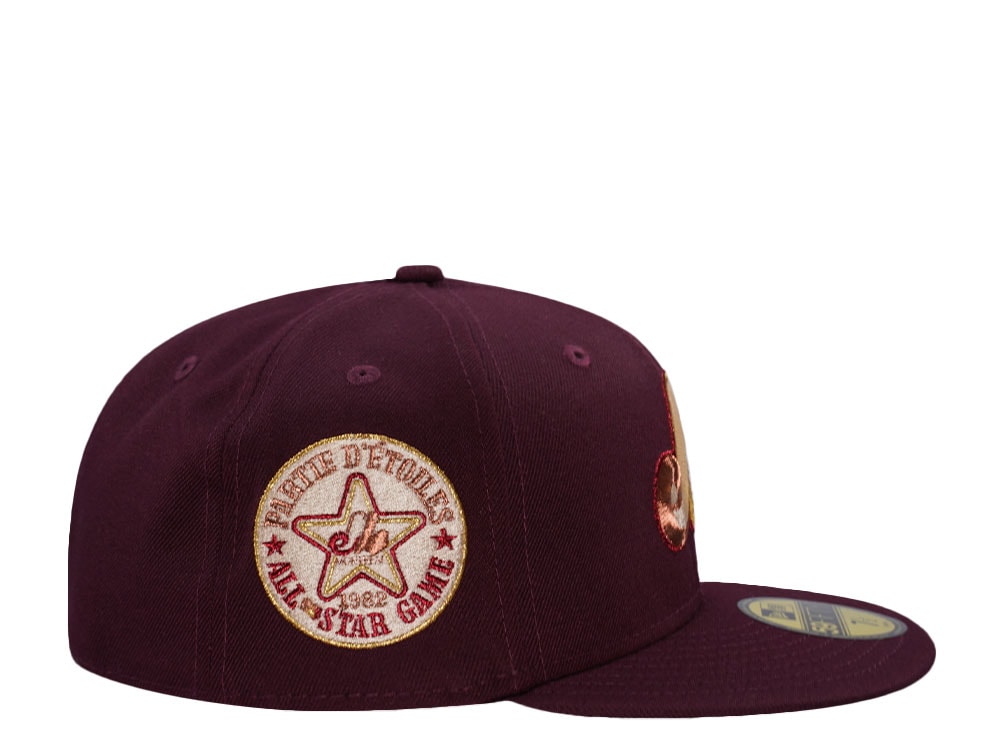 New Era Montreal Expos All Star Game 1982 Maroon Prime Edition 59Fifty Fitted Casquette