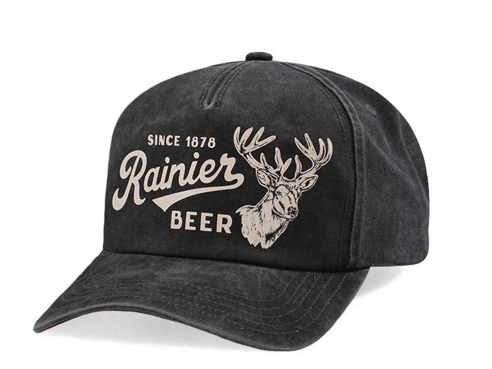 American Needle Walker Rainier Beer Black Edition Snapback Casquette