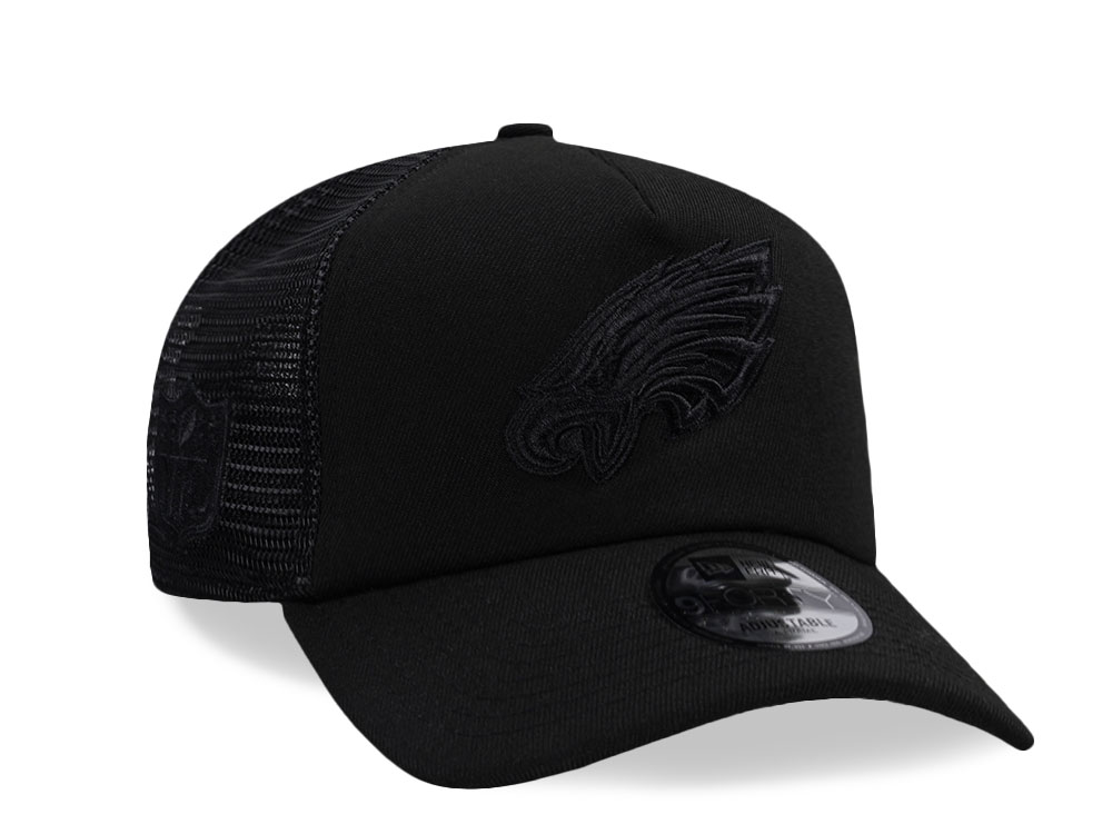 New Era Philadelphia Eagles Black Foam Trucker 9Forty A Frame Snapback Casquette