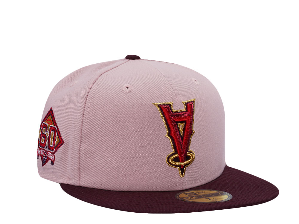 New Era Anaheim Angels 60th Anniversary Pinkrouge Two Tone Edition 59Fifty Fitted Casquette