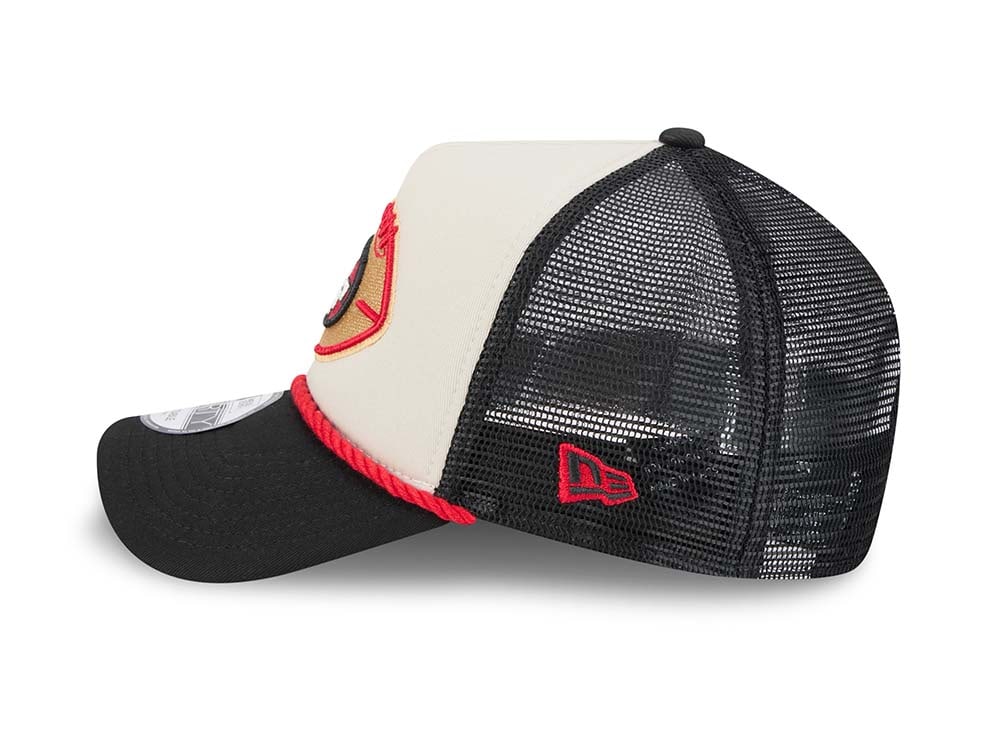 New Era San Francisco 49ers Sideline 2024 9Forty A Frame Trucker Snapback Casquette