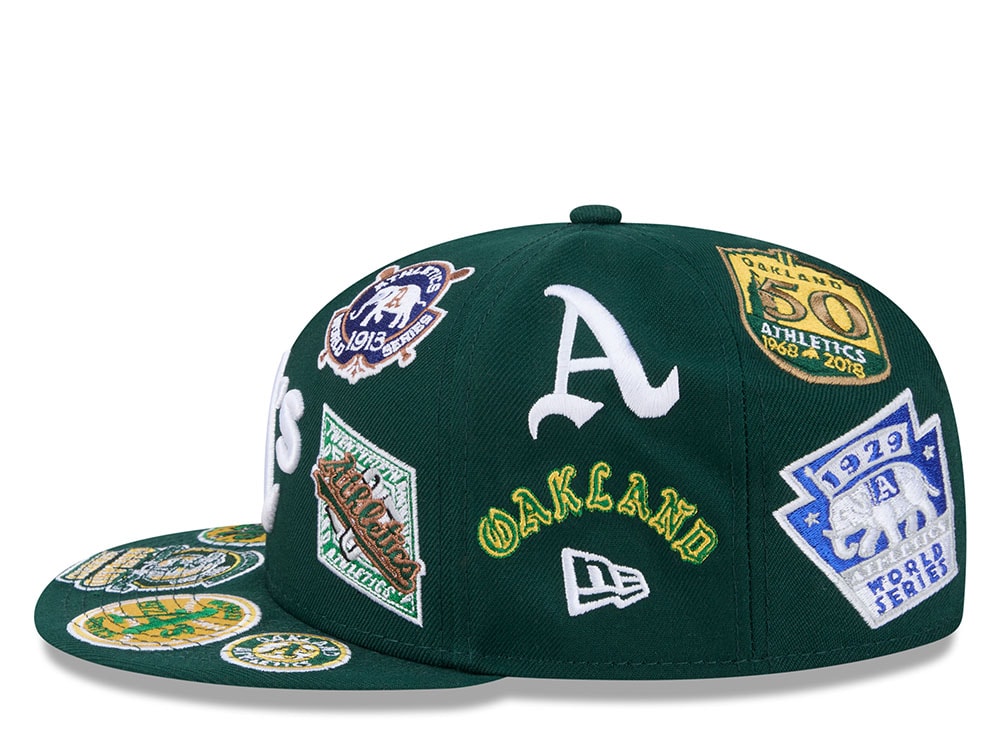 New Era Oakland Athletics All Over Green Edition 59Fifty Fitted Casquette