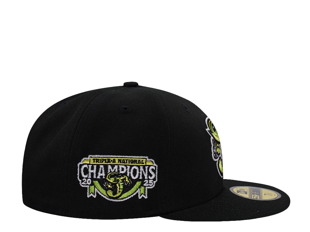 New Era Jacksonville Jumbo Shrimp Triple A National Champions 2025 Black Prime Edition 59Fifty Fitted Casquette