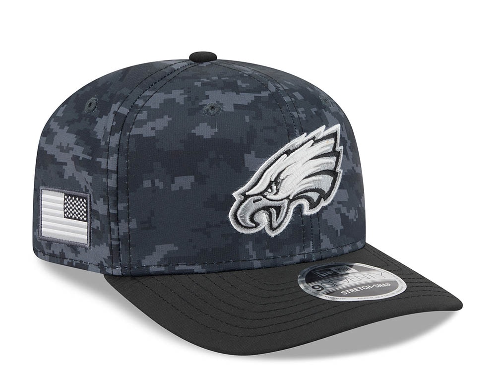 New Era Philadelphia Eagles NFL Salute to Service 2026 Digi Camo Black 9Seventy Stretch Snapback Casquette