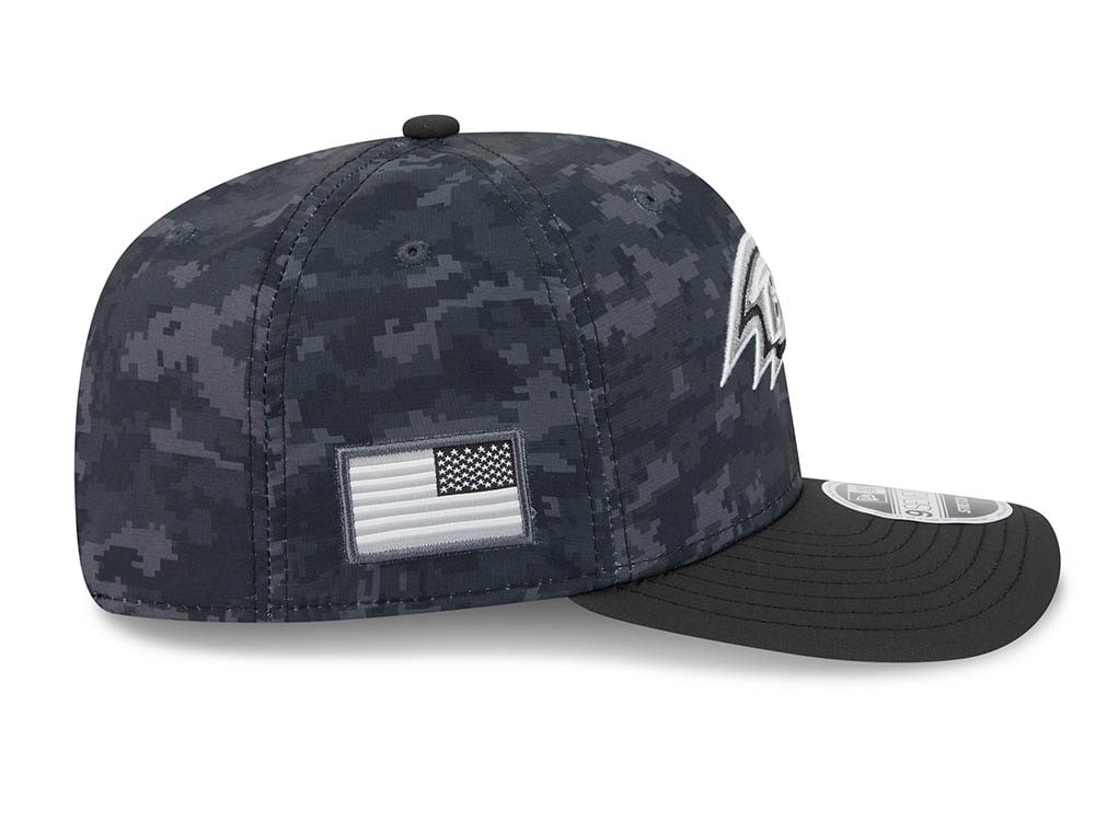 New Era Baltimore Ravens NFL Salute to Service 2026 Digi Camo Black 9Seventy Stretch Snapback Casquette