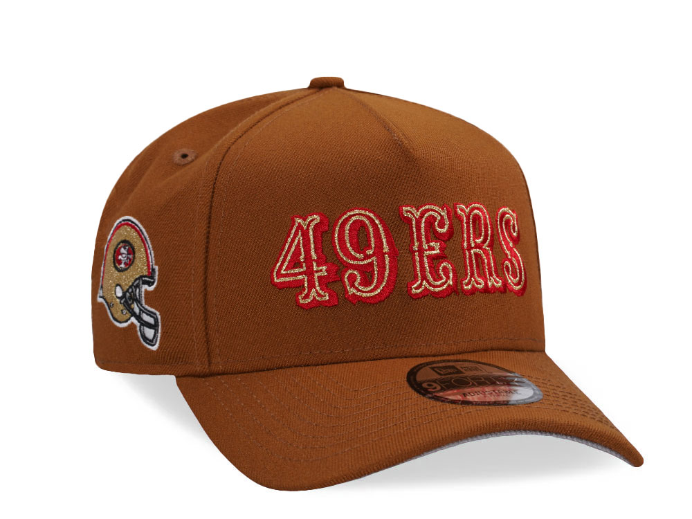 New Era San Francisco 49ers 60th Anniversary Bourbon Prime Edition 9Forty A Frame Snapback Casquette