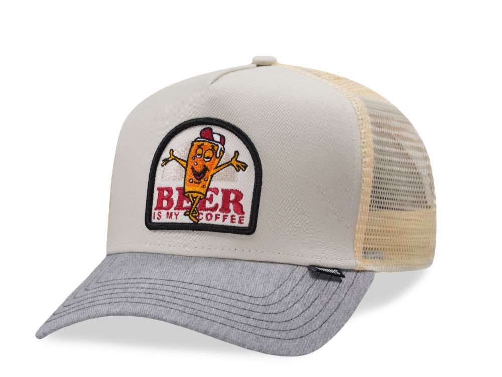 Djinns HFT Beer Is My Coffee Beige Trucker Snapback Casquette