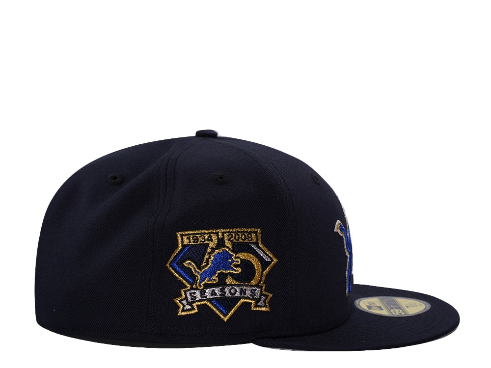 New Era Detroit Lions 75th Anniversary Navy Prime Edition 59Fifty Fitted Casquette
