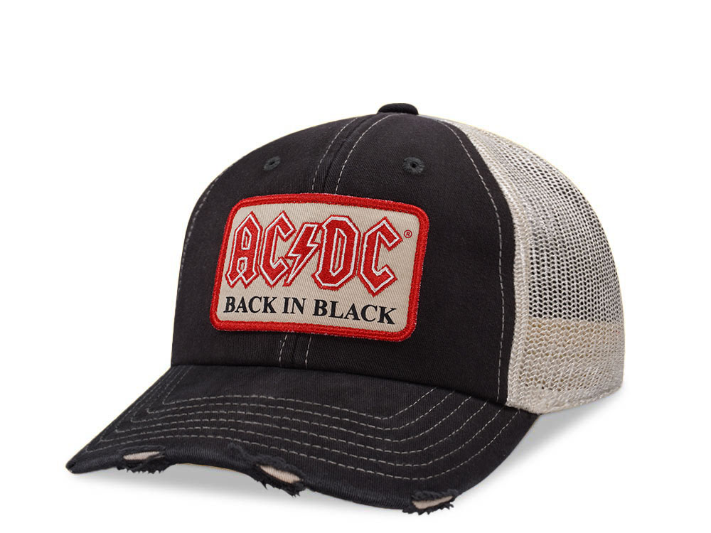 American Needle ACDC Back In Black Trucker Snapback Casquette