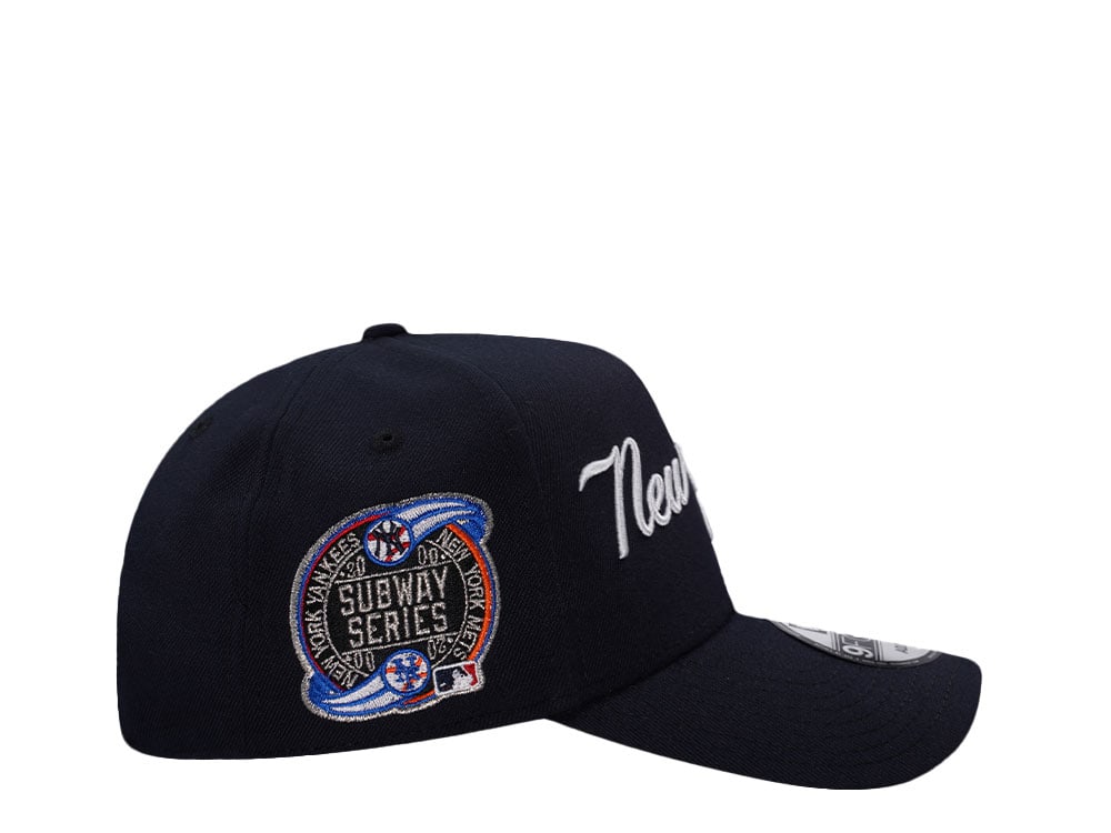New Era New York Yankees Subway Series Navy Script Edition 9Forty A Frame Snapback Casquette