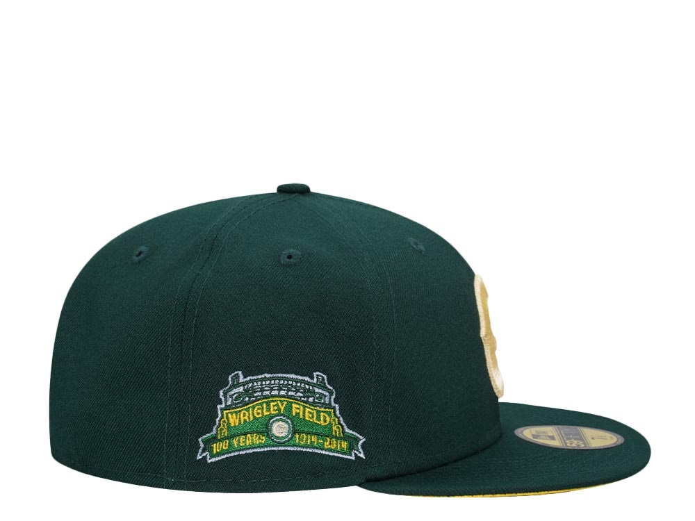 New Era Chicago Cubs 100th Years Wrigley Field Dark Green Citrus Edition 59Fifty Fitted Casquette