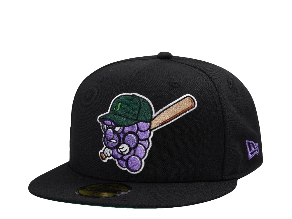 New Era Jamestown Jammers Wool Black Throwback Edition 59Fifty Fitted Casquette