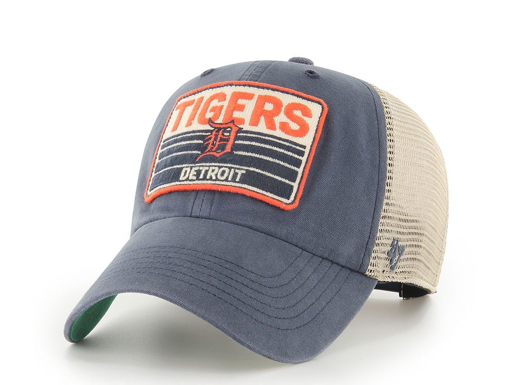 47Brand Detroit Tigers Vintage Navy Four Stroke Edition Trucker Clean Up Snapback Casquette