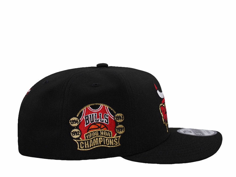 New Era Chicago Bulls Champions 1996 Black Prime Edition 9Fifty A Frame Snapback Casquette