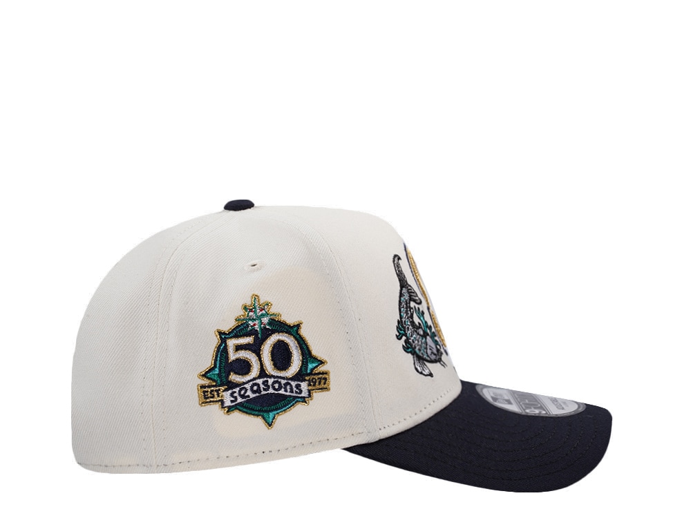 New Era Seattle Mariners 50th Anniversary Koi Chrome Two Tone Edition 9Forty A Frame Snapback Casquette