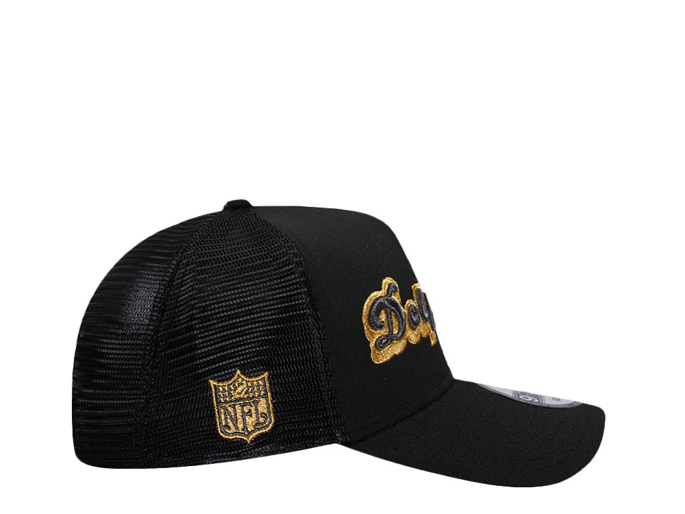 New Era Miami Dolphins Black and Gold Classic Edition Trucker A Frame 9Forty Casquette