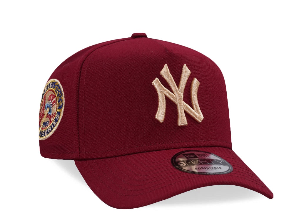 New Era New York Yankees World Series 1949 Cardinal Red Prime Edition 9Forty A Frame Snapback Casquette