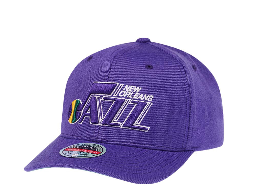 Mitchell & Ness Utah Jazz Team Ground Red Line Solid Flex Purple Snapback Casquette