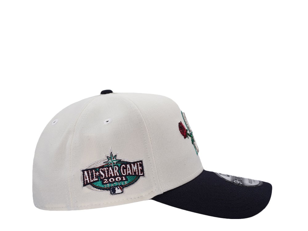New Era Seattle Mariners All Star Game 2001 Rose Chrome Two Tone Edition 9Forty A Frame Snapback Casquette