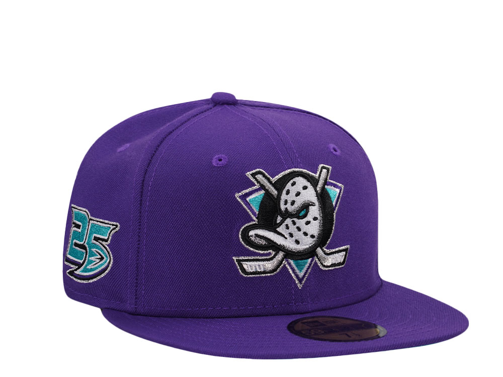 New Era Anaheim Ducks 25th Anniversary Purple Prime Edition 59Fifty Fitted Casquette