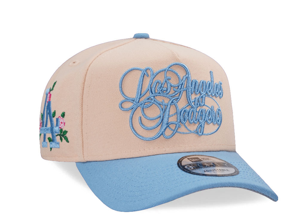 New Era Los Angeles Dodgers Script Mango Sky Edition 9Forty A Frame Snapback Casquette